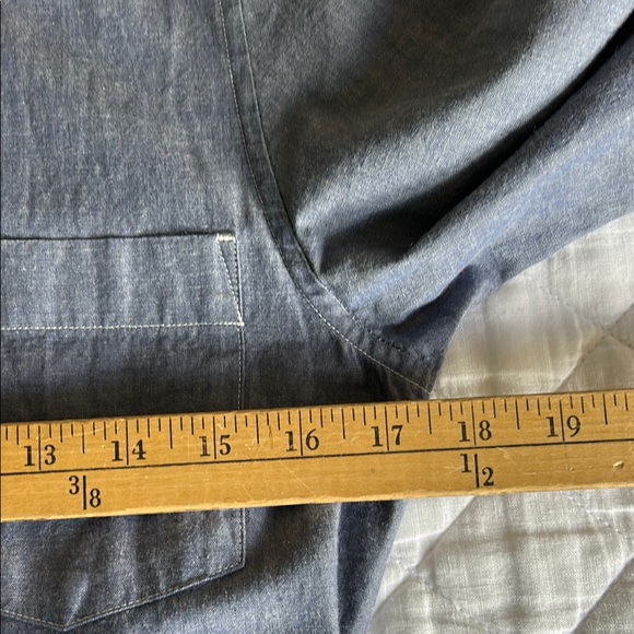 MHL Margaret Howell blue cotton chambray dress size II EUC. - Picture 10 of 11